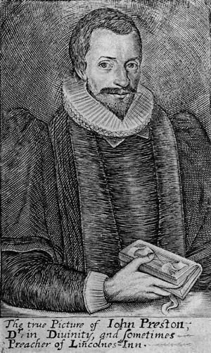 Engraving of John Preston, born 1587, died 1628, aged 40